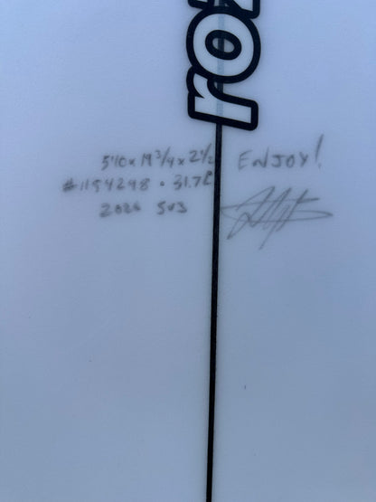 SV3 |  5'10 x 19 3/4 x 2 1/2 - 31.7L | #1152398